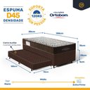 Ver imagem 6 de Cama Box com Colchão de Espuma D45 Solteiro Ortobom Iso 150 + Auxiliar Unique Solteiro 88cm