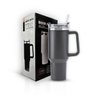 Copo Térmico Grande 1200 Ml Canudo Parede Dupla Cor Cinza - 1