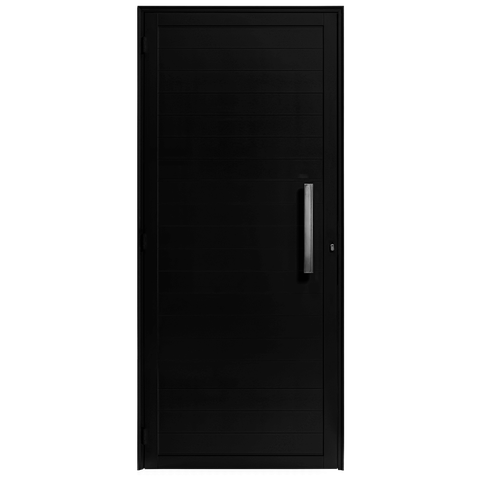 Porta de Giro Alumínio Preto Lambril C/puxador 40cm Maxx