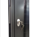 Ver imagem 4 de Porta de Giro Alumínio Preto Lambril C/puxador 40cm Maxx