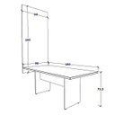 Ver imagem 3 de Mesa Reunião para Escritório 1,80m c/ Painel de TV F5 Office Cor:Freijó com Preto