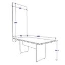 Ver imagem 3 de Mesa Reunião para Escritório 1,80m C/ Painel de Tv F5 Office Cor:freijó com Preto