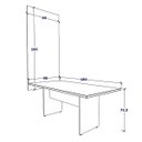 Ver imagem 3 de Mesa Reunião para Escritório 1,80m C/ Painel de Tv F5 Office Cor:freijó com Preto