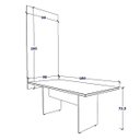 Ver imagem 3 de Mesa Reunião para Escritório 1,80m c/ Painel de TV F5 Office Cor:Freijó com Preto