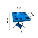 Ver imagem 3 de Mesinha Petisqueira Dobrável Lazer Churrasco Piscina Praia:azul