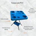 Ver imagem 5 de Mesinha Petisqueira Dobrável Lazer Churrasco Piscina Praia:azul