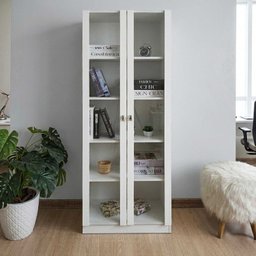 Armario para Escritorio 2 Portas de Vidro ME4115 Branco Tecno Mobili - 6 Armario para Escritorio 2 Portas de Vidro ME4115 Branco Tecno Mobili - 6