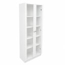 Ver imagem 2 de Armario para Escritorio 2 Portas de Vidro ME4115 Branco Tecno Mobili