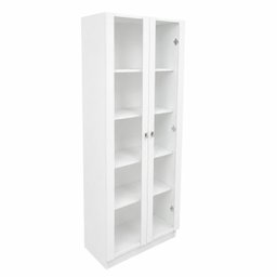 Armario para Escritorio 2 Portas de Vidro ME4115 Branco Tecno Mobili - 2 Armario para Escritorio 2 Portas de Vidro ME4115 Branco Tecno Mobili - 2