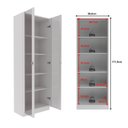 Ver imagem 3 de Armario para Escritorio 2 Portas de Vidro ME4115 Branco Tecno Mobili