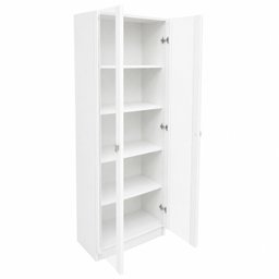 Armario para Escritorio 2 Portas de Vidro ME4115 Branco Tecno Mobili - 10 Armario para Escritorio 2 Portas de Vidro ME4115 Branco Tecno Mobili - 10