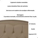 Ver imagem 4 de Kit Cabeceira e Calçadeira com Baú 140 Cm King Casal Diana Suede