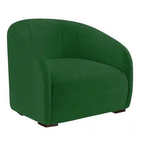 Poltrona Decorativa Julia Suede Verde - Lm Decor