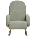 Ver imagem 3 de Poltrona de Amamentação com Balanço Base Milka Dolce D02 Bouclê Verde Oliva C-199 - Lyam Decor