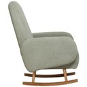 Ver imagem 6 de Poltrona de Amamentação com Balanço Base Milka Dolce D02 Bouclê Verde Oliva C-199 - Lyam Decor