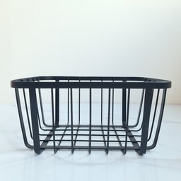 Cesto Organizador Metalla Preto 25 x 20 cm - 1