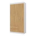Ver imagem 2 de Guarda-roupa Infantil 92cm 3 Portas e 2 Gavetas Encanto Multimóveis Mp4447 Branco/madeirado