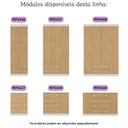 Ver imagem 6 de Guarda-roupa Infantil 92cm 3 Portas e 2 Gavetas Encanto Multimóveis Mp4447 Branco/madeirado