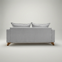 Ver imagem 3 de Sofá 2 Lugares Espanha Base Madeira Tecido Linho Cinza Claro Living 1,40m