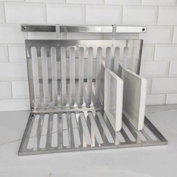 Escorredor de Louças Inox Suspenso Dobrável com Barra Cozinha 40cm Domama Haus - 4