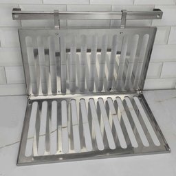 Escorredor de Louças Inox Suspenso Dobrável com Barra Cozinha 40cm Domama Haus - 5