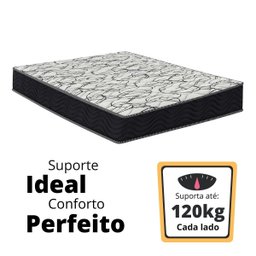 Box Baú Casal Preto + Colchão de Espuma D45 - Ortobom - Airtech 150 60x138x188cm - 3