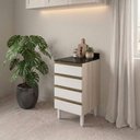 Ver imagem 5 de Balcão com Tampo 4 Gavetas MDF 40 cm Kali 1641022 Bianco Toq Branco Nicioli
