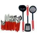 Ver imagem 4 de Kit Espátulas de Cozinha Silicone 5 Peças + Conjunto de Panelas Antiaderente Elegan C/ Tampa de Vidr