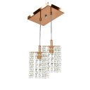 Ver imagem 1 de Lustre Pendente Clearcast Duplo Cristal Legitimo New Cobre