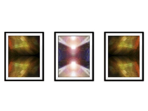 Quadro mdf preto 80x140 universo colorido mod 121 - 1