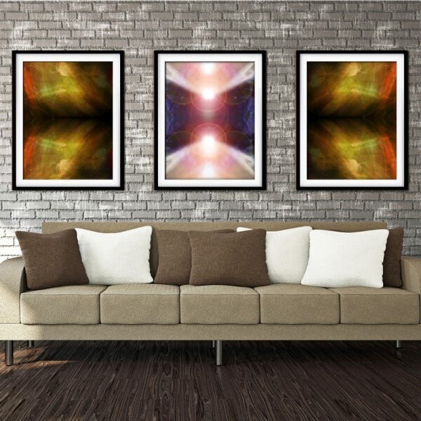 Quadro mdf preto 80x140 universo colorido mod 121 - 2