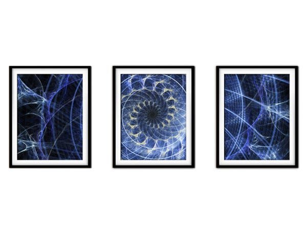 Quadro mdf preto 80x140 universo colorido mod 61 - 1