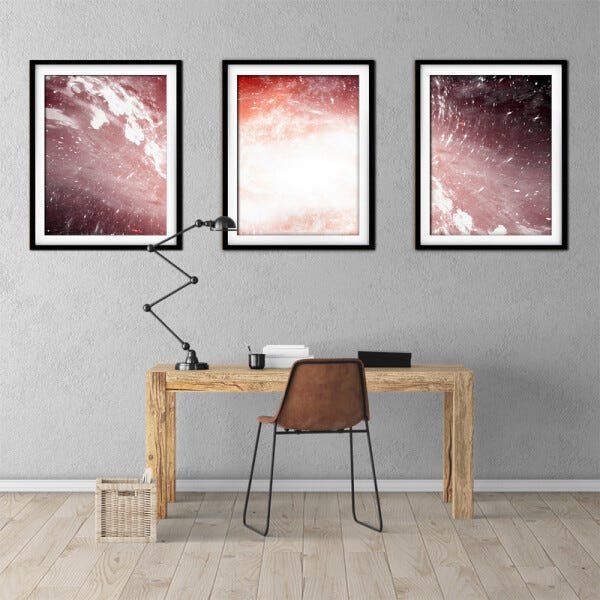 Quadro mdf preto 80x140 universo colorido mod 38 - 2