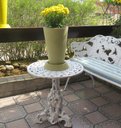 Ver imagem 1 de Kit Vaso Planta + Prato 35x25 Redondo Cônico Polietileno BGPLASTICOS FERRUGEM 017