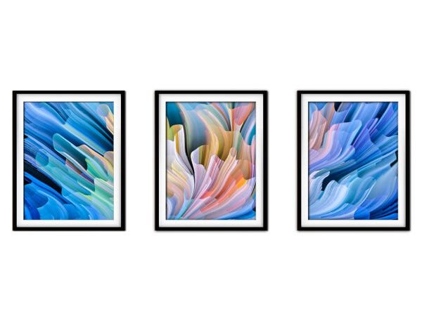 Quadro mdf preto 80x140 universo colorido mod 27 - 1