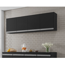 Ver imagem 1 de Armário de Cozinha Aéreo Andréia 150cm Preto - AJL Móveis