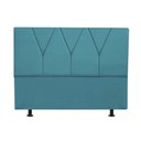 Ver imagem 1 de Cabeceira Estofada Solteiro 110CM Jade Suede Azul Turquesa - D A DECOR D&A Decor