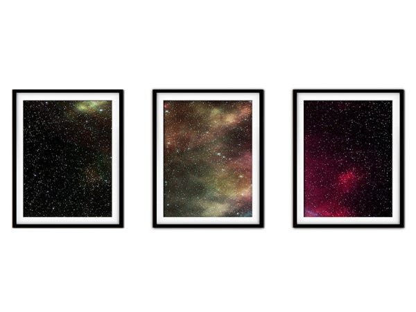 Quadro mdf preto 68x126 universo colorido mod 156 - 1