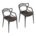 Ver imagem 1 de Conjunto Com 2 Cadeiras Monobloco Allegra Preta