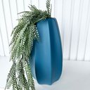 Ver imagem 3 de Vaso Centro de Mesa Azul Fosco Moderno com Planta Caída