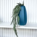 Ver imagem 2 de Vaso Centro de Mesa Azul Fosco Moderno com Planta Caída
