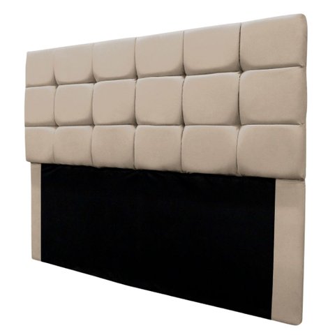 Cabeceira Cama Box Queen 160 Cm Bianca Suede Bege Claro