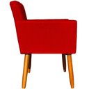 Ver imagem 4 de Kit 3 Poltronas para Recepção Nina Suede Cores Pé Palito 30cm Castanho - Suede