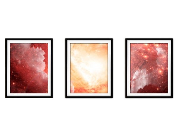 Quadro mdf preto 55x110 universo colorido mod 156 - 1