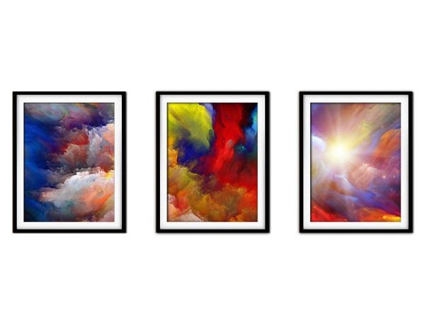 Quadro mdf preto 55x110 universo colorido mod 255 - 1