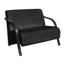 Ver imagem 1 de Poltrona Namoradeira Vênus Suede Braço Madeira Preto