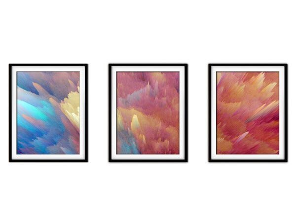 Quadro mdf preto 55x110 universo colorido mod 233 - 1