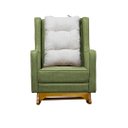 Ver imagem 2 de Poltrona de Amamentação Balanço Diana com Puff Boucle Verde - Lg Decor Baby