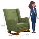 Ver imagem 6 de Poltrona de Amamentação Balanço Diana com Puff Boucle Verde - Lg Decor Baby