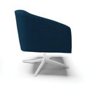 Ver imagem 6 de Poltrona Decorativa Base Giratória Cromada Stella Bouclê Azul D03 - D'Rossi
